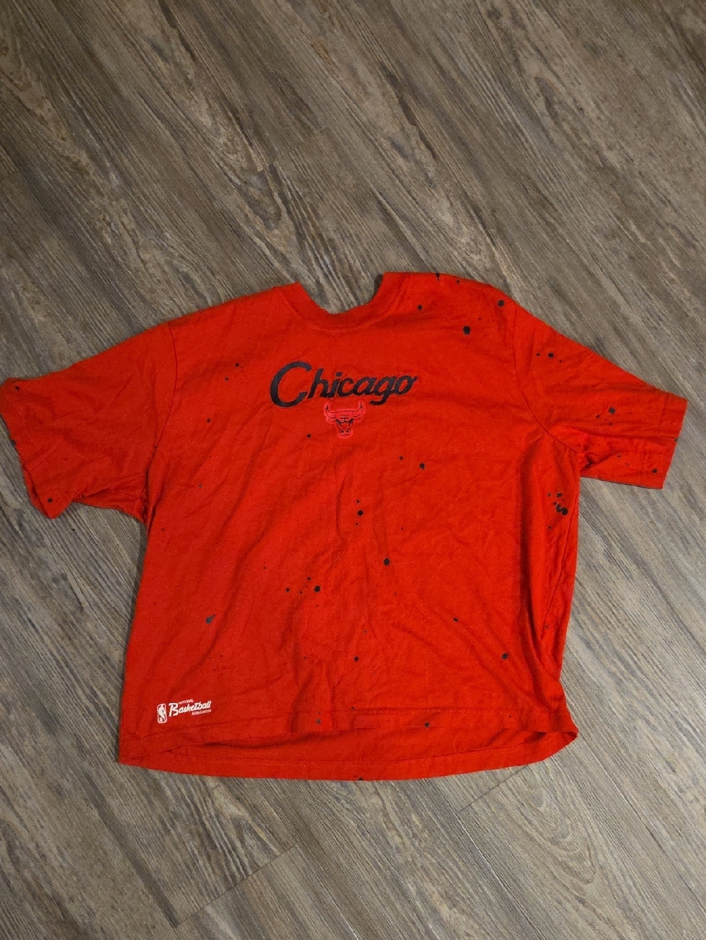 Nike Red Chicago Graphic Tee with Script and Logo